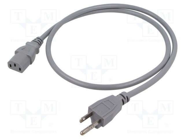 Cablu IEC C13 mamă NEMA 5-15 (B) 1m gri LIAN DUNG