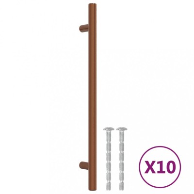 Manere de dulap, 10 buc., bronz, 192 mm, otel inoxidabil foto