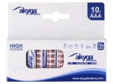 Baterii Alcaline AAA AKYGA 1,5V Nere&icirc;ncărcabile 10 Bucăți