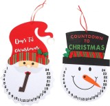 Set de 2 calendare de advent de Craciun, pasla, multicolor, 37 x 22 cm / 30 x 20 cm