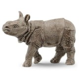 Figurina, Schleich, Model rinocer indian, Gri
