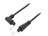 Cablu Toslink unghi 1m negru, Goobay