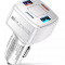 Incarcator auto 12-24V Fast Charge cu port PD 20W si QC3.0 18W - BK365-WHITE