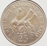 1974 Tanzania 25 Shilingi 1974 Conservation km 7 argint, Africa