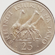 1974 Tanzania 25 Shilingi 1974 Conservation km 7 argint