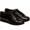 Pantofi dama negri cu siret elastic din piele naturala cod P184N