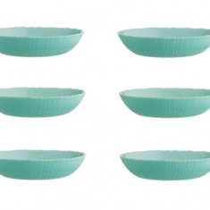 Set 6 farfurii pentru servire, Opal, Turcoaz, 20 cm