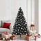 vidaXL Pom de Crăciun artificial pre-iluminat Negru 180 cm PVC 3397146