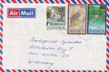 FILATELIE TEMATICA - PLIC JAMAICA TEMATICA PASARI AIRMAIL, Fauna, Stampilat