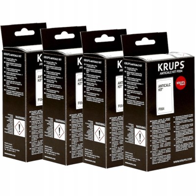 Set 4 teste duritate apa/8 plicuri detartrant, Krups, 40g, Alb foto