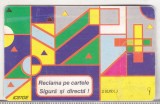 Bnk card Cartela telefonica de colectie - Romtelecom 1997 50000 lei - Abstracta