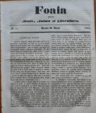 Cumpara ieftin Ziarul Foaia pentru minte , inima si literatura , nr. 11 , 1862 , Samuel Klein