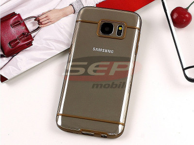 Toc Back Case Lines Samsung Galaxy S6 BROWN foto