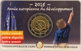 Belgium Belgia 2 Euro 2015 (European Year for Development) Coincard KM#363