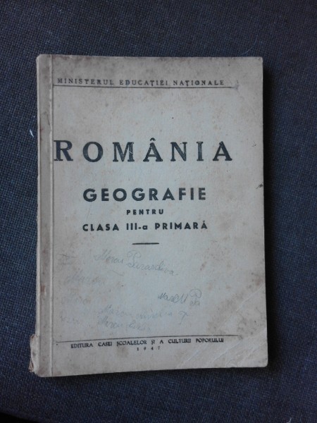 GEOGRAFIE PENTRU CLASA A III-A PRIMARA, ROMANIA