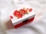 Cutie lemn cu maci 33671