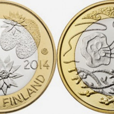 Finlanda moneda comemorativa 5 euro 2014 - Natura nordica Apa - UNC