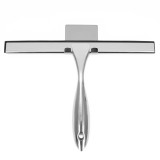 Racleta pentru baie din inox cu suport adeziv, lama 25 cm, finisaj lucios argintiu Household NewTrend