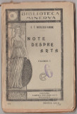 G.T. Niculescu-Varone - Note despre arta (vol. I)