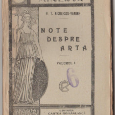 G.T. Niculescu-Varone - Note despre arta (vol. I)