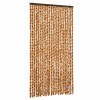 Perdea pentru insecte, ocru si alb, 100 x 220 cm, chenille