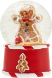 Glob decorativ cu zapada, 6,5 cm, mix modele de Craciun