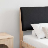 vidaXL Tăblie tapițată Negru 180 cm Lemn de pin masiv 879271