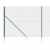 Gard plasa de sarma cu tarusi de fixare, verde, 2x25 m GartenMobel Dekor, vidaXL