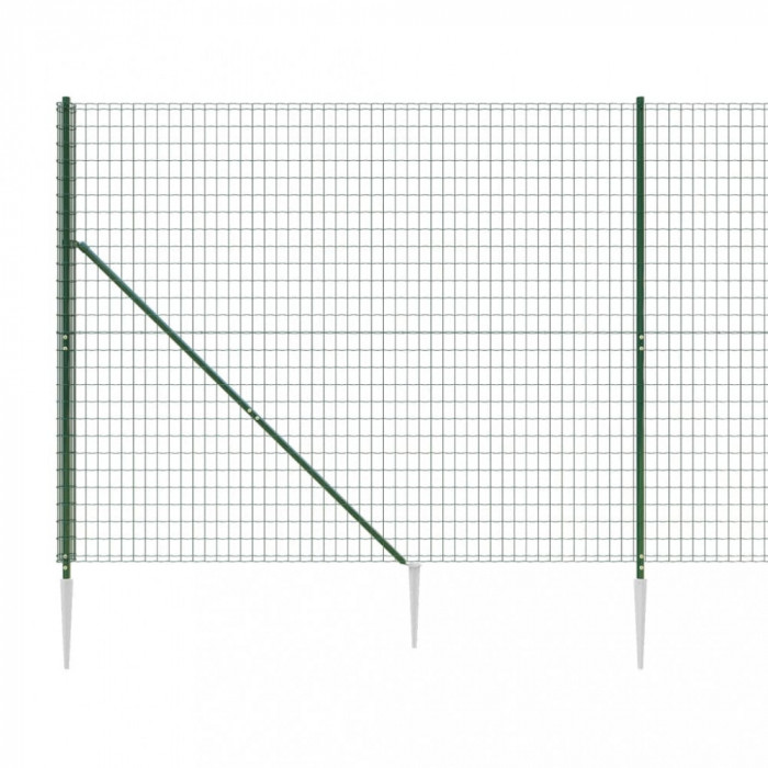 Gard plasa de sarma cu tarusi de fixare, verde, 2,2x25 m GartenMobel Dekor