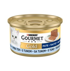 Hrana umeda pentru pisici, Gourmet Gold Mousse, adult, ton, 85g