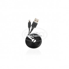 Cablu incarcator Lightning negru 1m pentru iPhone ALCA 510 710 foto