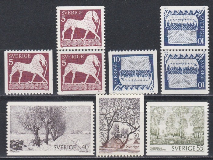 Suedia 1973 - Cal și navă vikingă, MNH