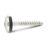 Set 100 Surub cap semibombat 4,5x45 mm cu saiba 15mm EPDM, otel inoxidabil A2