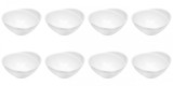 Set boluri, 8 piese, 160 ml, Ceramica, Alb fildes