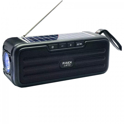 Boxa Portabila cu incarcare solara L8TD Bluetooth, USB, Radio, Lanterna foto