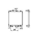 Radiator racire Honda Civic, 09.1991-09.1995, Honda Crx, 1991-04.1998, Motorizare 1, 6 77/92/118kw Benzina, tip climatizare Cu/fara AC, cutie automat