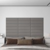 VidaXL Panouri de perete, 12 buc. gri deschis 60x15 cm textil 1,08 m&sup2; 343817