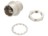 Conector circular HR10 push-pull soclu 2A argintat pentru lipire