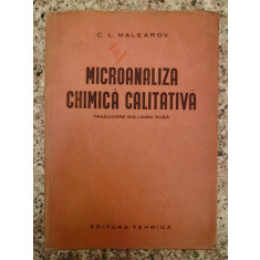 Microanaliza Chimica Calitativa - C.l. Malearov ,553278