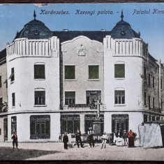 (212) CARTE POSTALA CARANSEBES - PALATUL KORONGI, PERIOADA AUSTROUNGARA - 1917