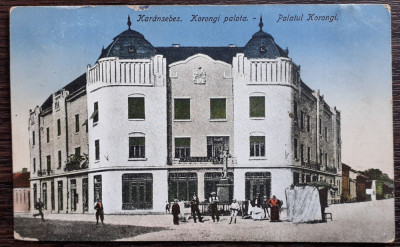 (212) CARTE POSTALA CARANSEBES - PALATUL KORONGI, PERIOADA AUSTROUNGARA - 1917 foto