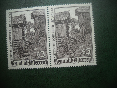 HOPCT TIMBRE MNH 797 GRAVOR IN LEMN SUITBER LOBISSER 1978 -1 VAL AUSTRIA foto