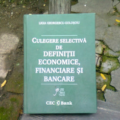 CULEGERE SELECTIVA DE DEFINITII ECONOMICE, FINANCIARE SI BANCARE - LIGIA GEORGESCU GOLOSOIU