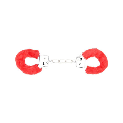 Bound to Play. Heavy Duty Furry Handcuffs Red foto