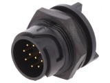 Conector circular tată 10 pini aurit Buccaneer 4000