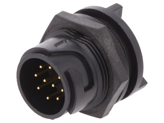 Conector circular tată 10 pini aurit Buccaneer 4000