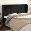 VidaXL Tăblie de pat cu aripioare, negru, 183x23x118/128 cm, catifea 3118018
