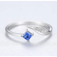 Inel Argint reglabil finut -BLUE- ARG397F