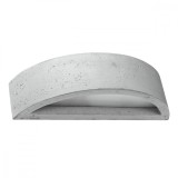 Lampă De Perete Atena Gri Beton/Sticlă 1 Bec Semicircular Modern De Interior
