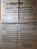 romania libera 5 martie 1977-primul ziar dupa cutremur,decret prezidential
